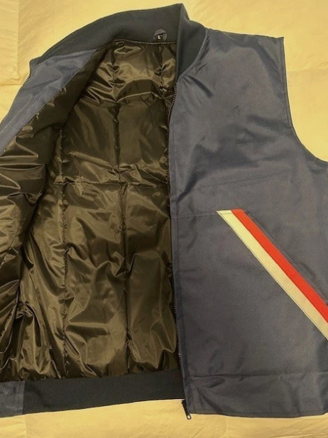 Insulated Vest Reflective Navy Men’s L USPS Style, Vintage Post Office