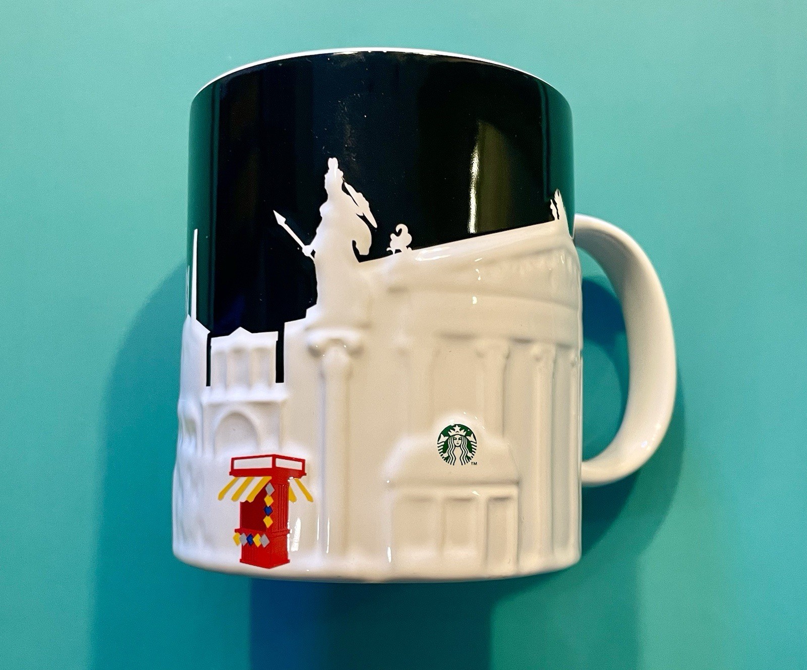 2024 Starbucks ATHENS , GREECE 🇬🇷 Relief Black White Mug 16oz