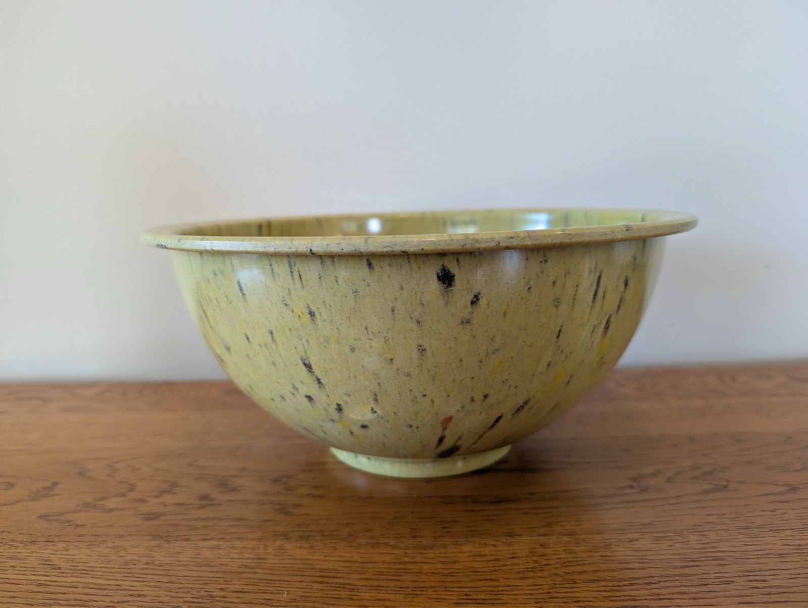 Vintage Texas Ware Melamine Confetti 11.5 inch Mixing Bowl Green Speckled # 125