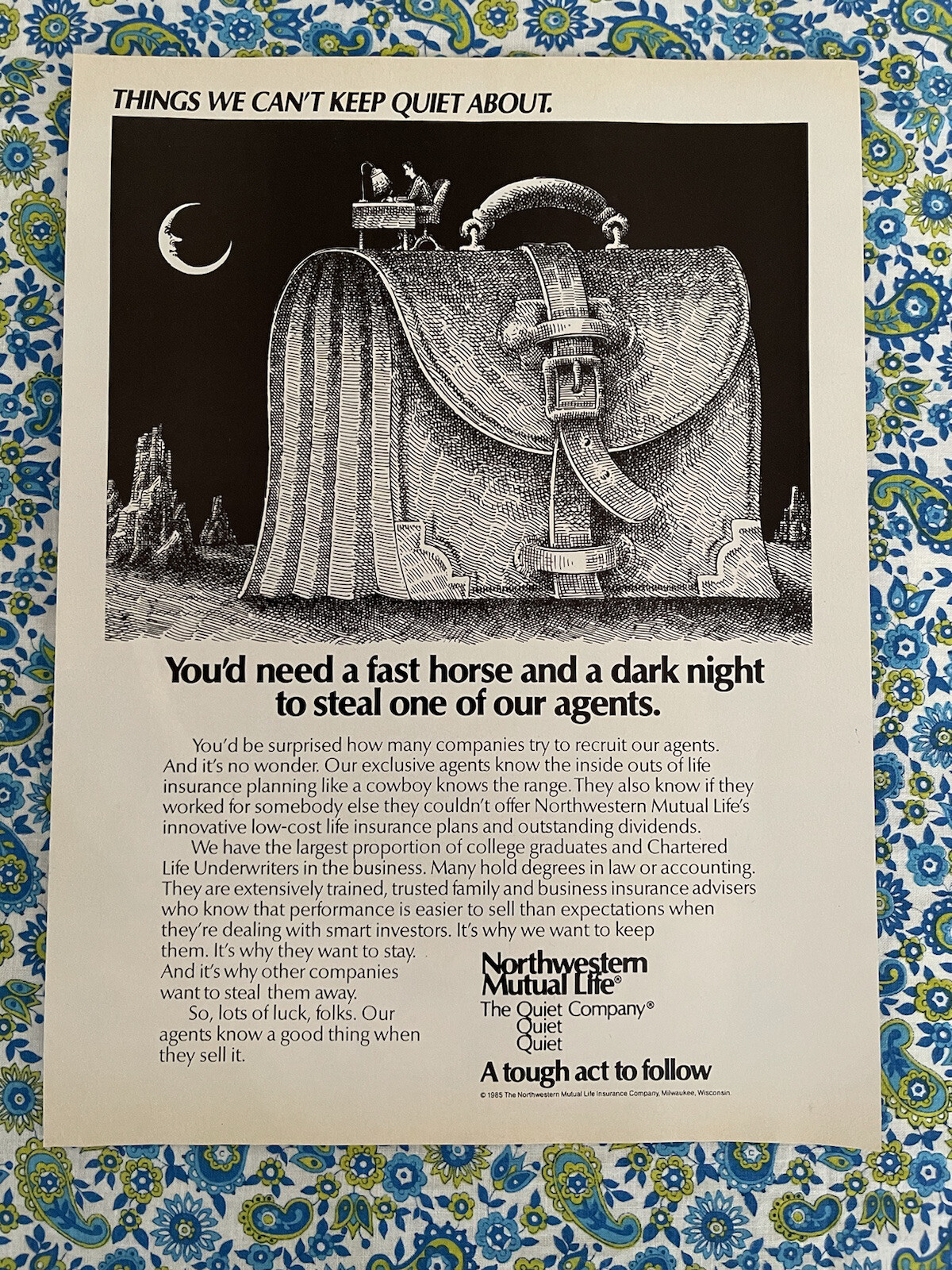 Vintage 1985 Northwest Mutual Life Print Ad