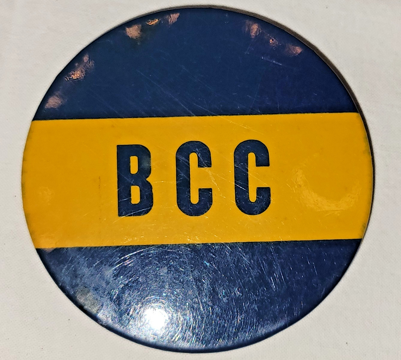 Vintage BCC Pinback Button Badge Bethesda Chevy Chase Baseball ???  nb