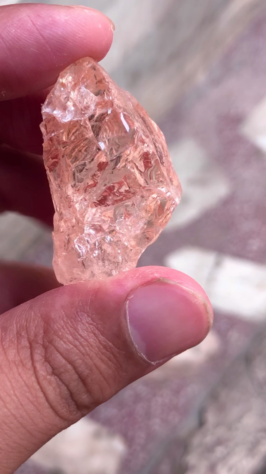 155Carat Top Quality Rough Morganite Clean piece Facet Grade quality From @Brazi