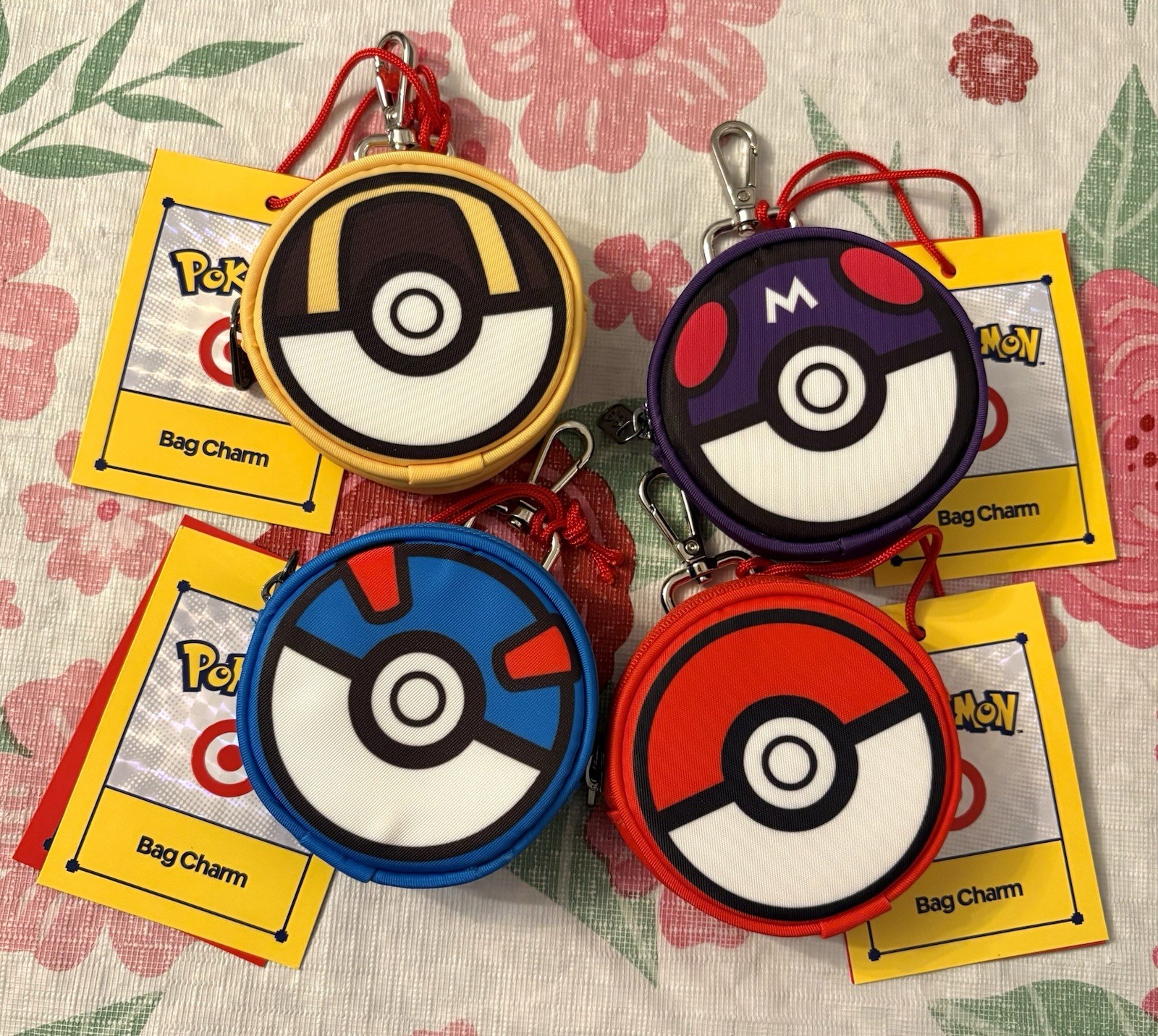 Pokémon x Target Bag Charms 30th Year Anniversary Complete Set Of 4 NWT Sold Out