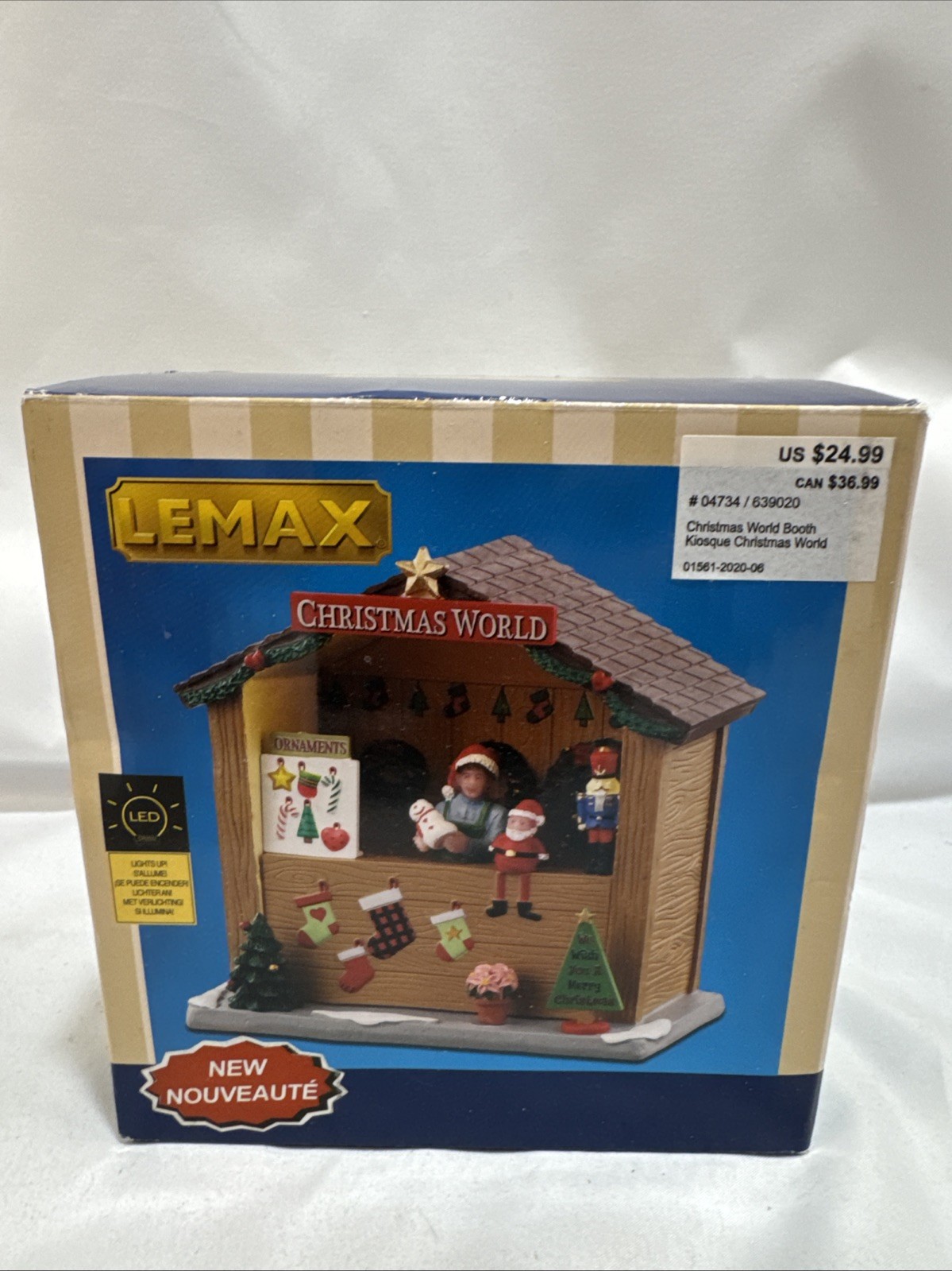 Lemax Christmas World Booth LED Lighted Table Accent Village Decor Tested