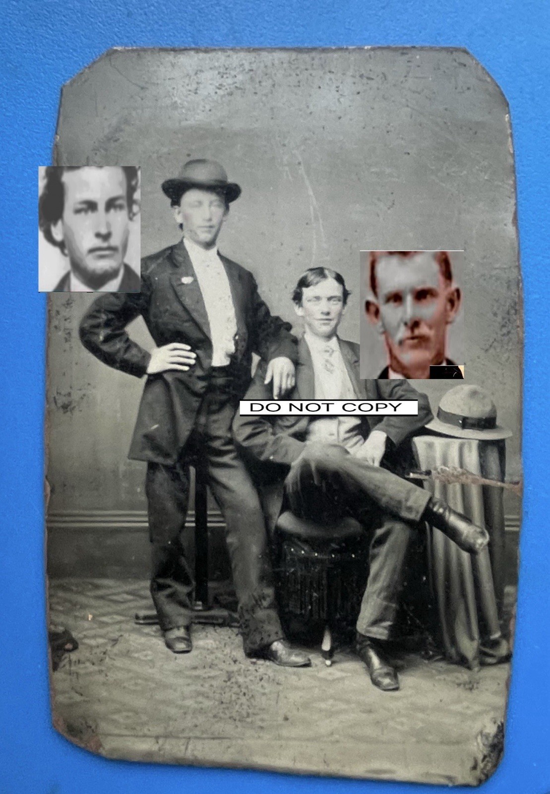 Real West Billy Kid Gang Member  Original Photo Of Dick Brewer & Doc Scurlock