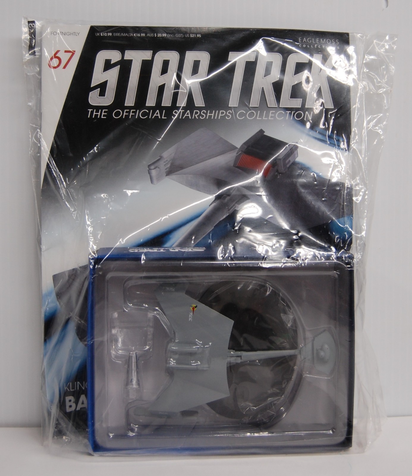 Star Trek Klingon D7-Class Battle Cruiser w/ Magazine #67 Eaglemoss in Bag