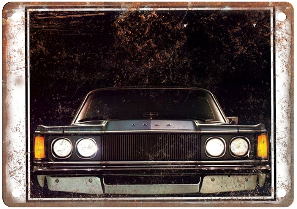 Vintage Ford Landau o carro do ditador militar Ad Retro Look Metal Sign A6298