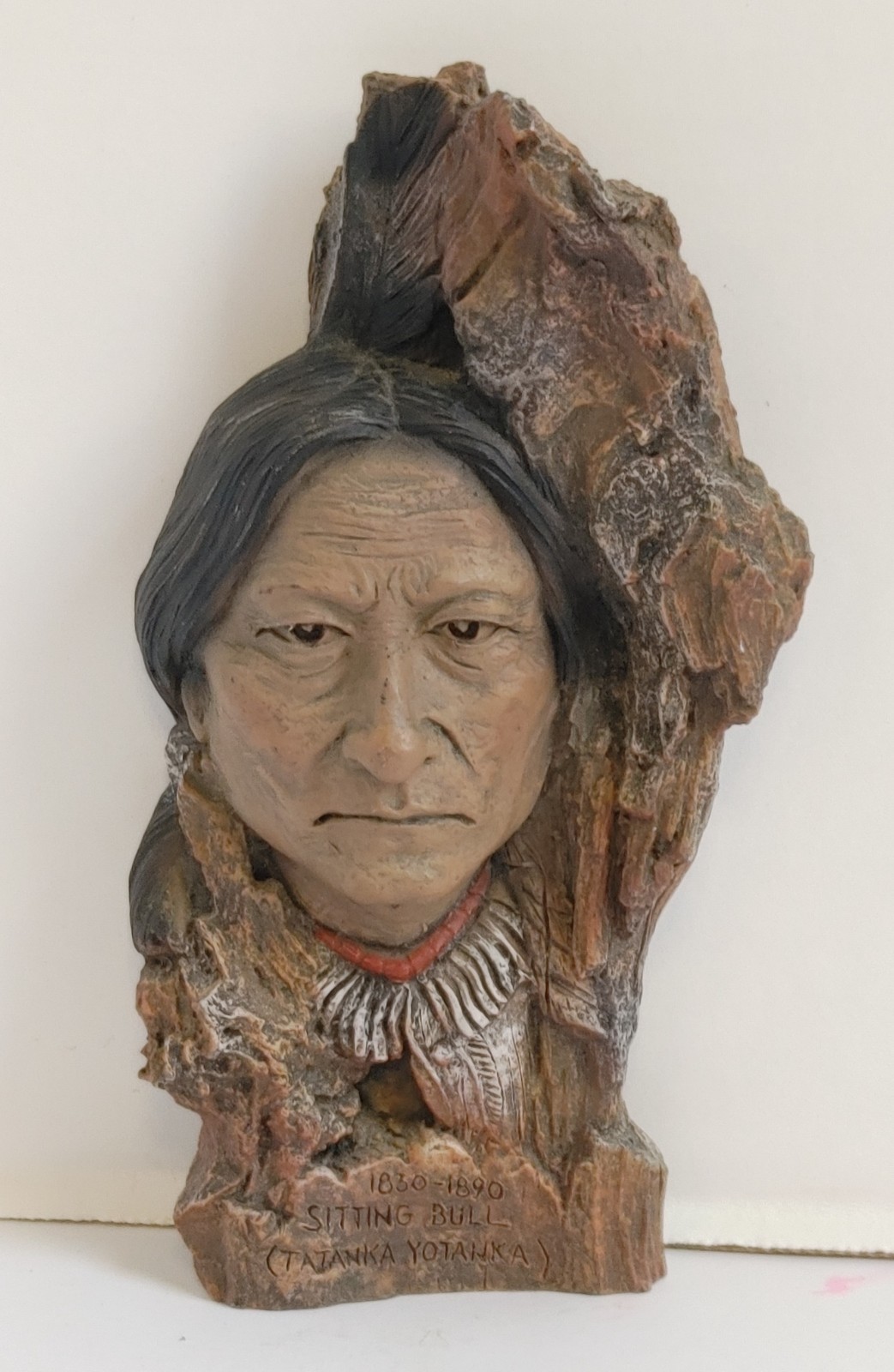 Sitting Bull 1830-1890 Avery Creations Resin Sculpture Figure Head Bust 6\
