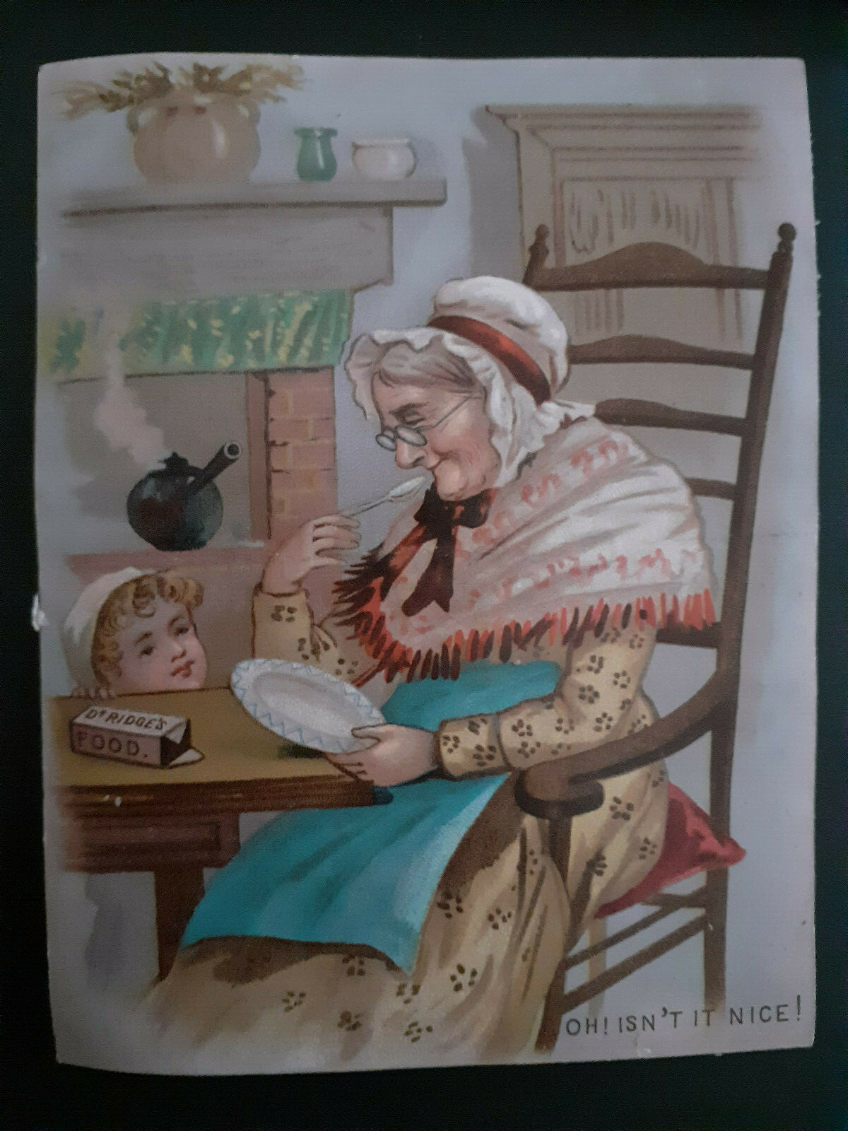 Dr Ridge\'s trade card Oh Isn\'t It Nice c1880s