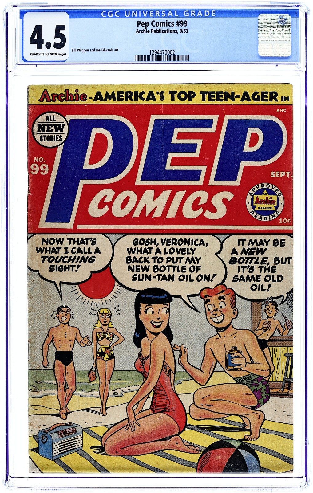 Pep Comics #99 CGC 4.5 1953 1294470002