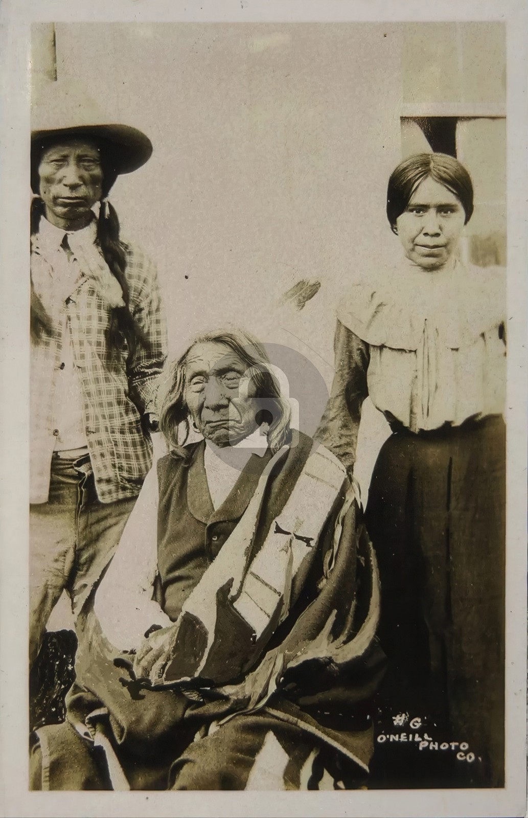 Native American Sioux Indian Chief Red Cloud 1920s RPPC Photo Postcard COPY