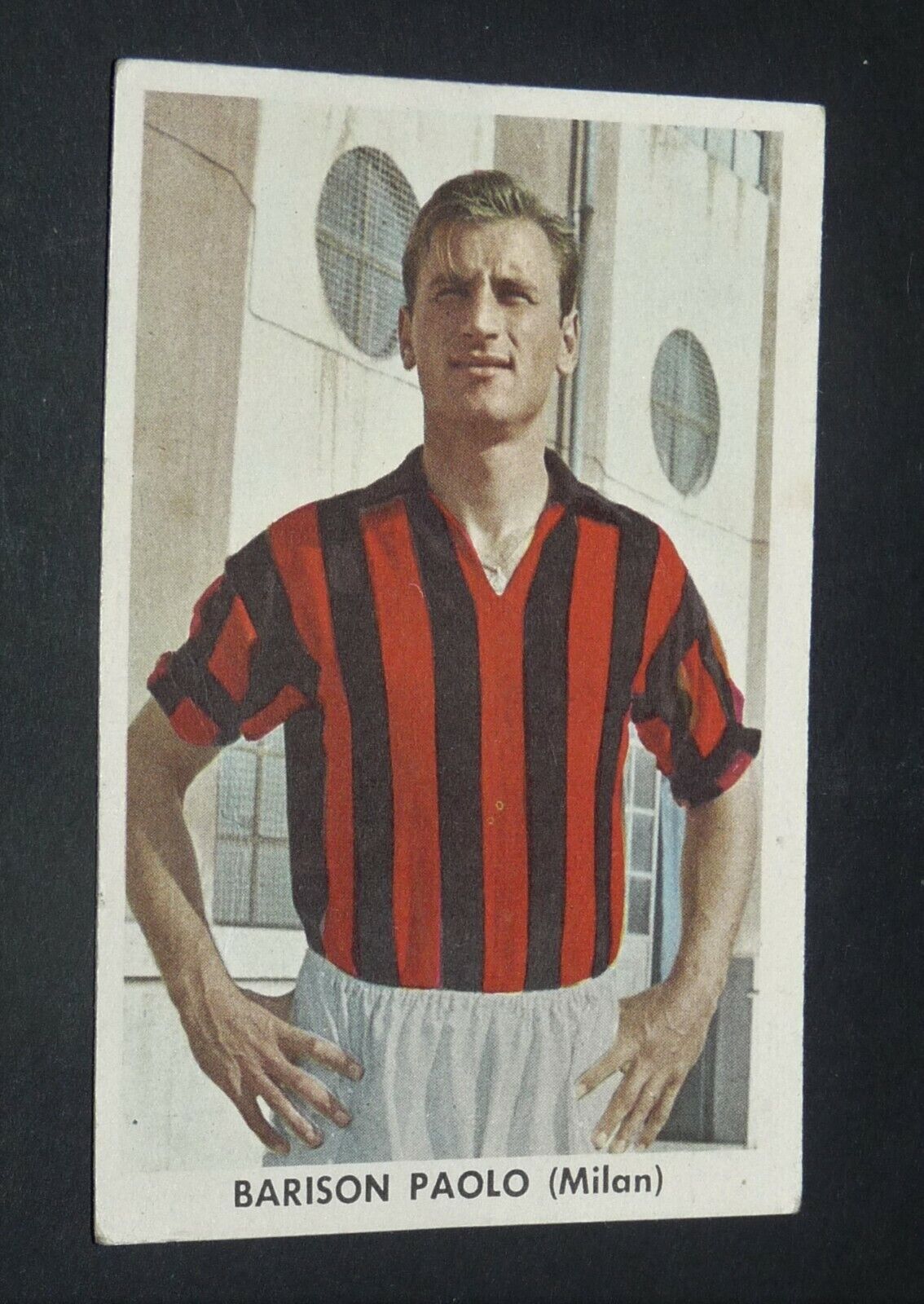 FOOTBALL SIDAM CARD 1961-1962 FOOTBALL ITALY PAOLO BARISON MILAN AC ROSSONERI
