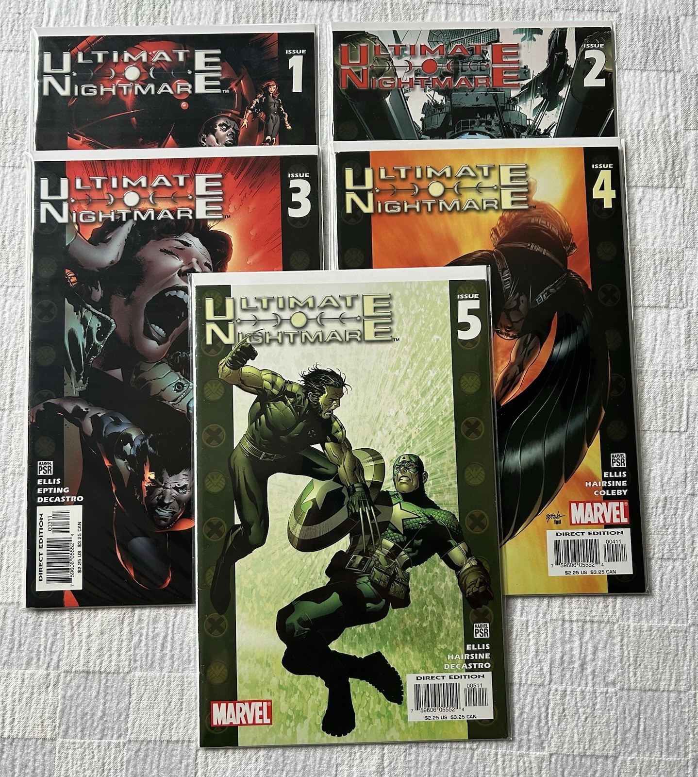 Marvel Comics Ultimate Nightmare Lot Of 5 Comic Books Issues 1-5 Very Fine To NM