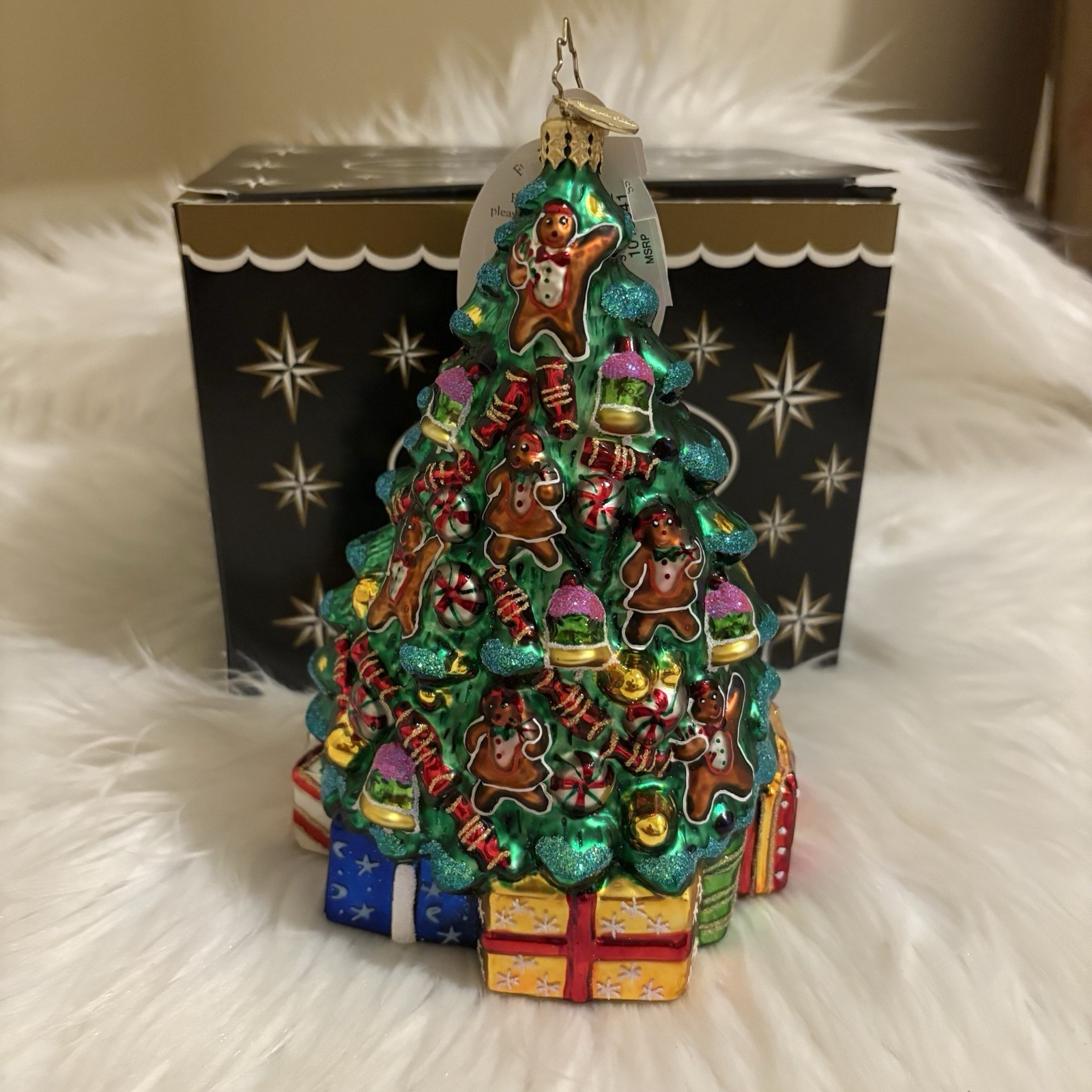 RARE Christopher Radko Sweet Tree Gingerbread Cookie Tree Ornament - NEW Tag Cut