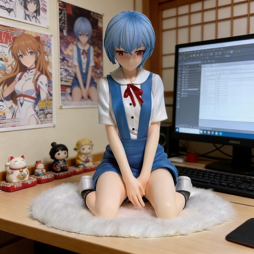 Rei Ayanami Figure Neon Genesis Evangelion 15cm Anime PVC Statue New Collectible