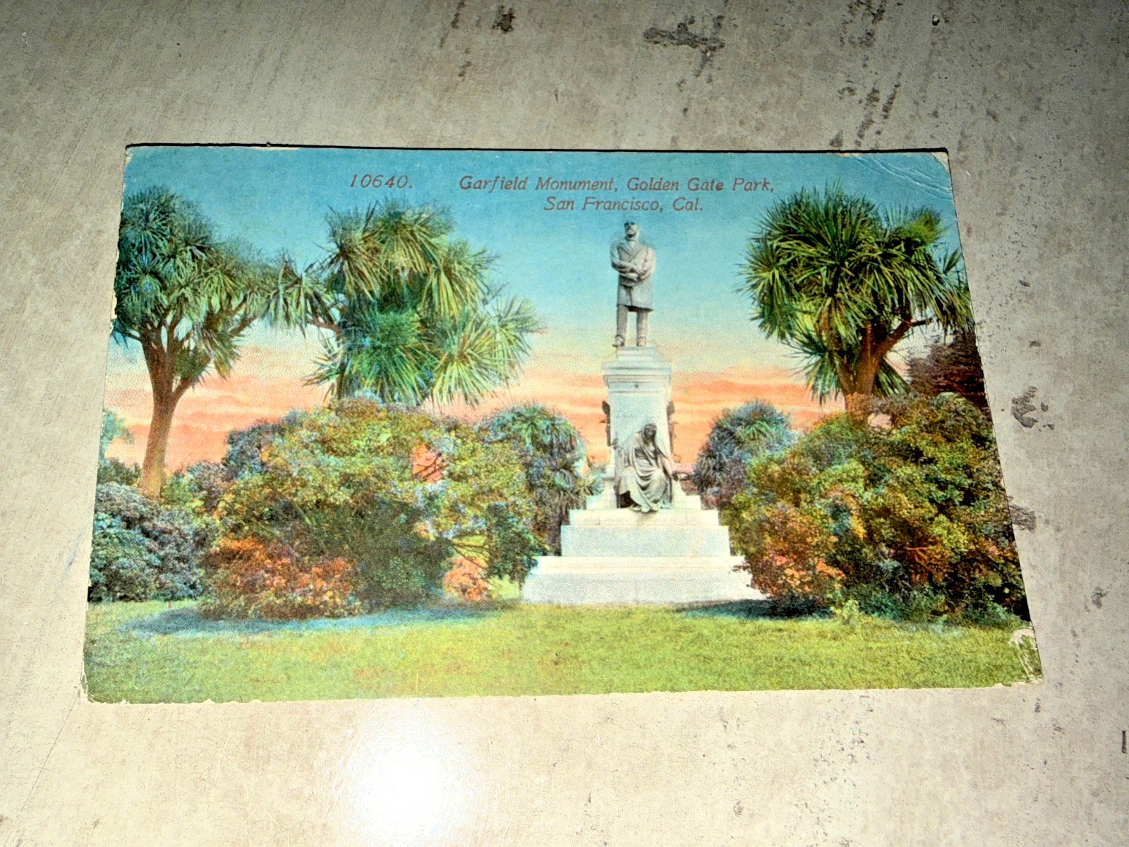 Garfield Monument Golden Gate Park San Francisco CA Postcard Posted 1915