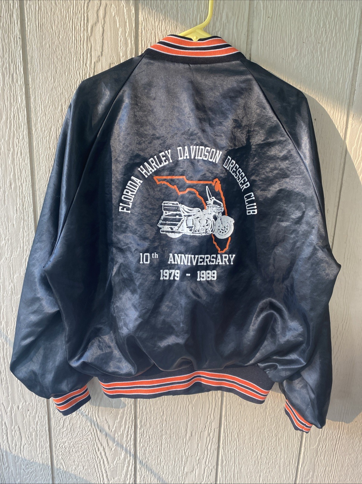 Vtg Florida Motorcycle Dresser Club jacket 1979-1989 Men’s 44-46 L Pla-jac USA