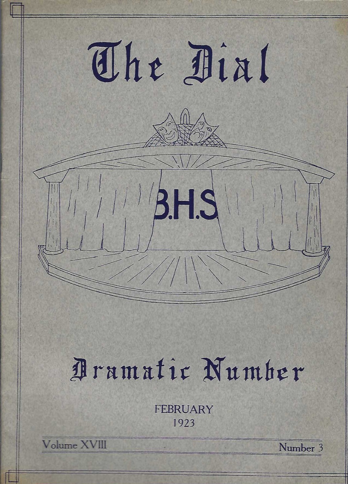 1923 The Dial Brattleboro VT High School Dramatic Number Yearbook