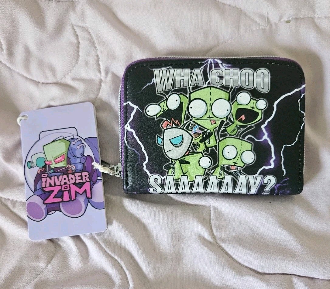 Loungefly Nickelodeon Invader Zim Gir Zip Around Wallet NWT Whatchoo Saaaay?