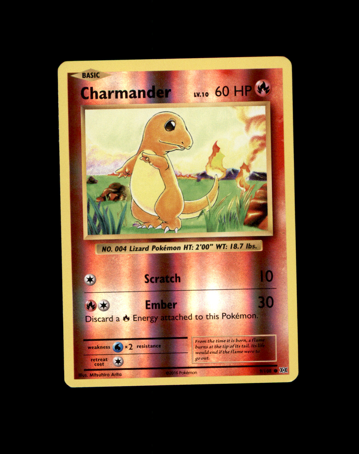 Charmander 9/108 Reverse Holo Evolutions Pokemon TCG 2016 NM 2