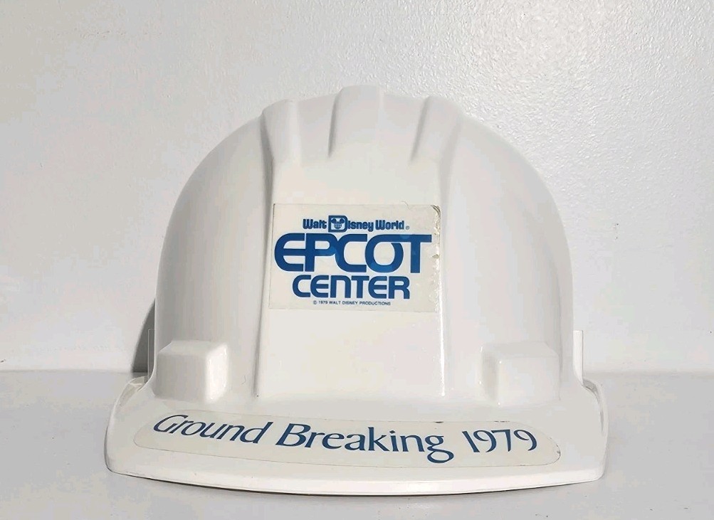 Vintage 1979 Disney World EPCOT CENTER Ground Breaking Hard Hat Bullard Rare 