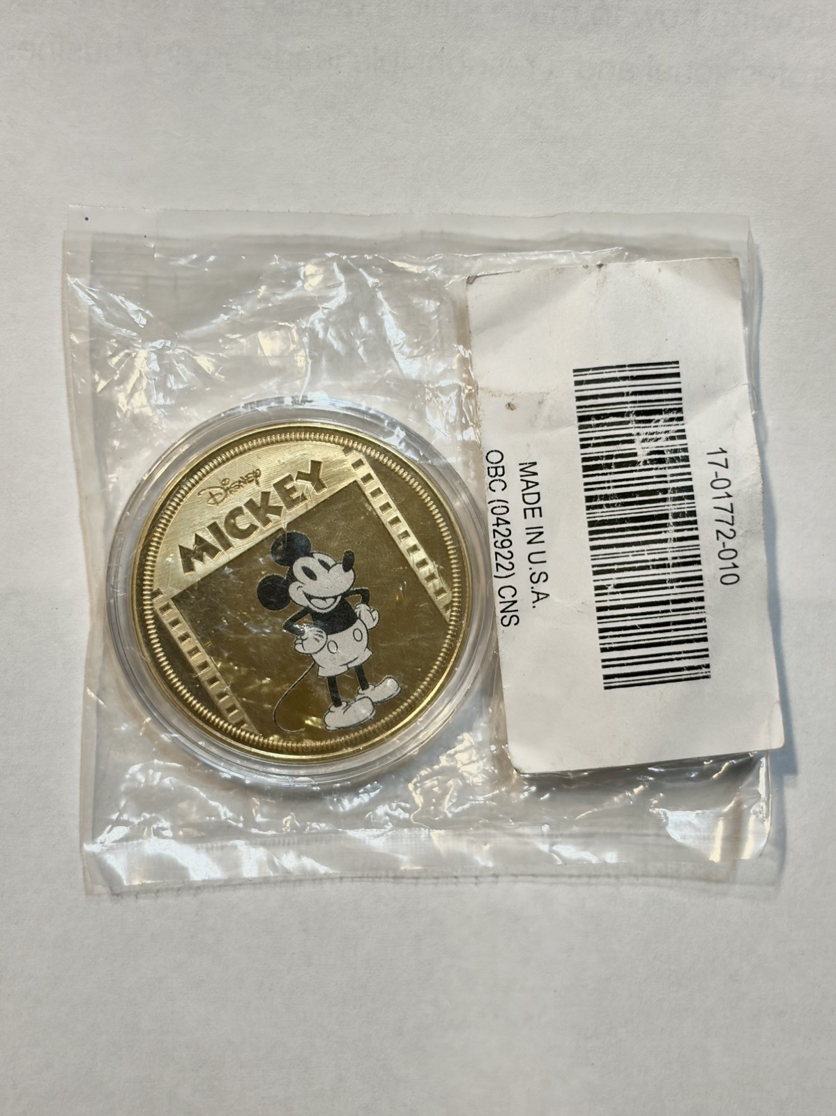 Bradford Exchange Disney Mickey Mouse Proof Collection 24k Gold Plated Coin 