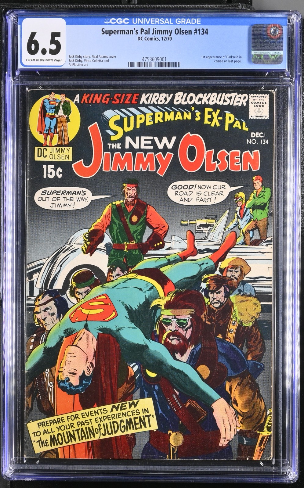 Superman's Pal Jimmy Olsen #134 1st App of Darkseid 6.5 CGC DC Comics 1970