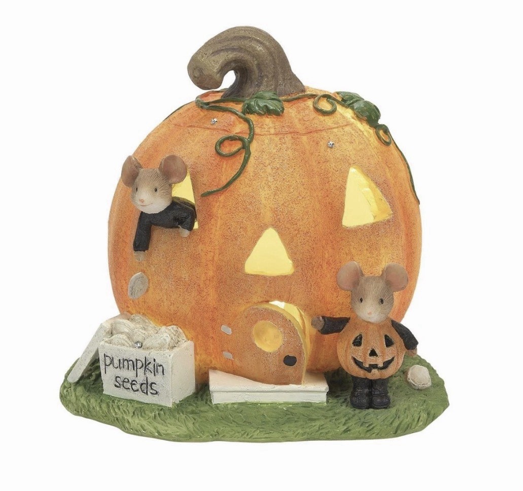 Tails With Heart 2022 Enesco Jack-O-Lantern House 6012639