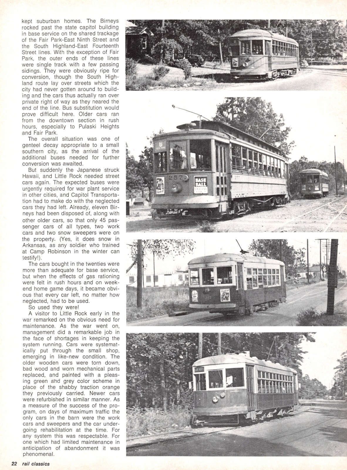 Pulaski Heights Fair Park Loop & E. 9th St. Steetcars Little Rock AR Mag Excerpt