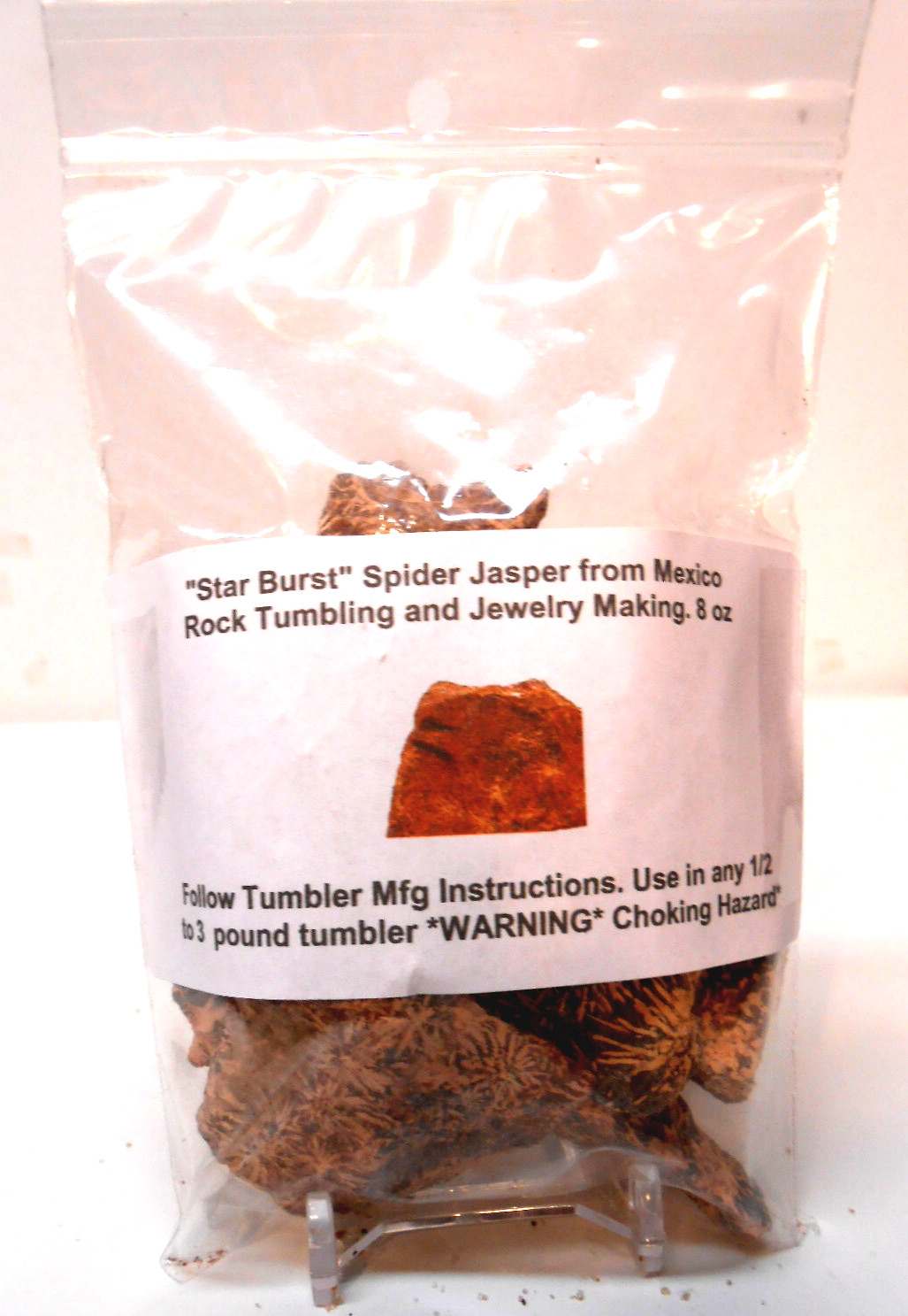 Rockhound's 1st Choice Rock Tumbler Refill Kit -Mexico Star Burst Spider Jasper