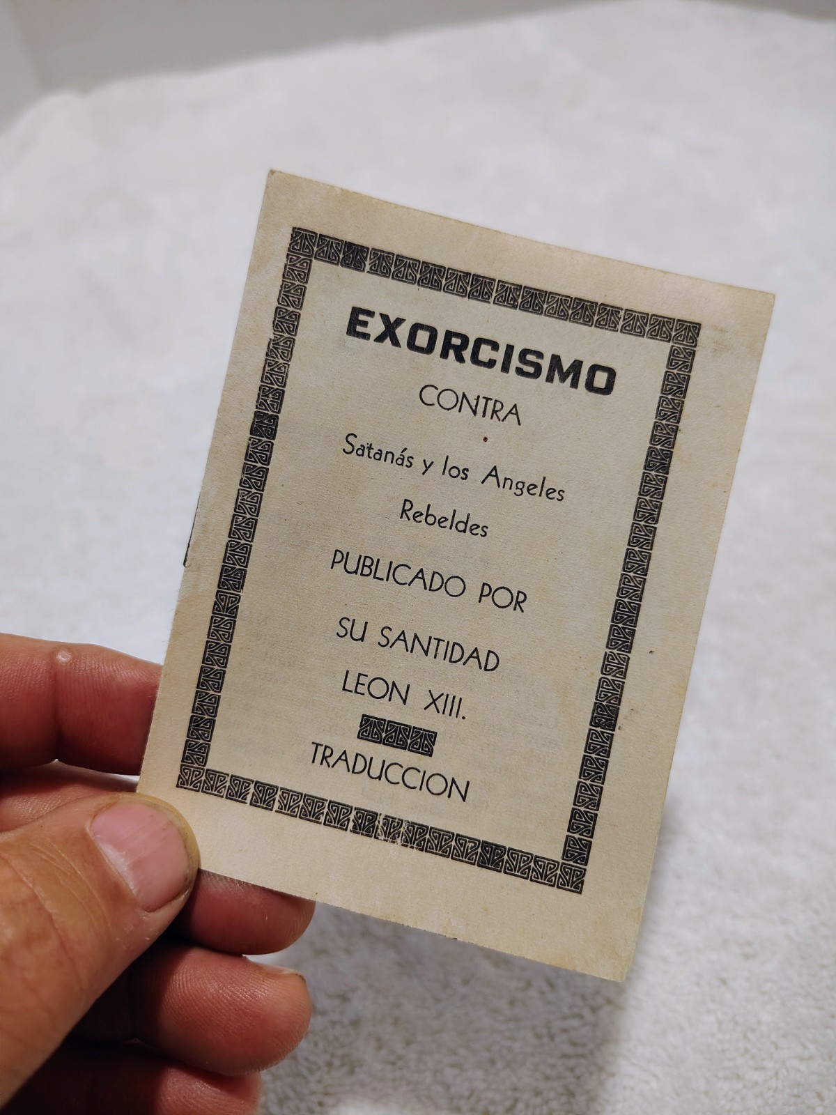 Rare Vintage 1950s Spanish Exorcism Catholic Pamphlet From Mexico
