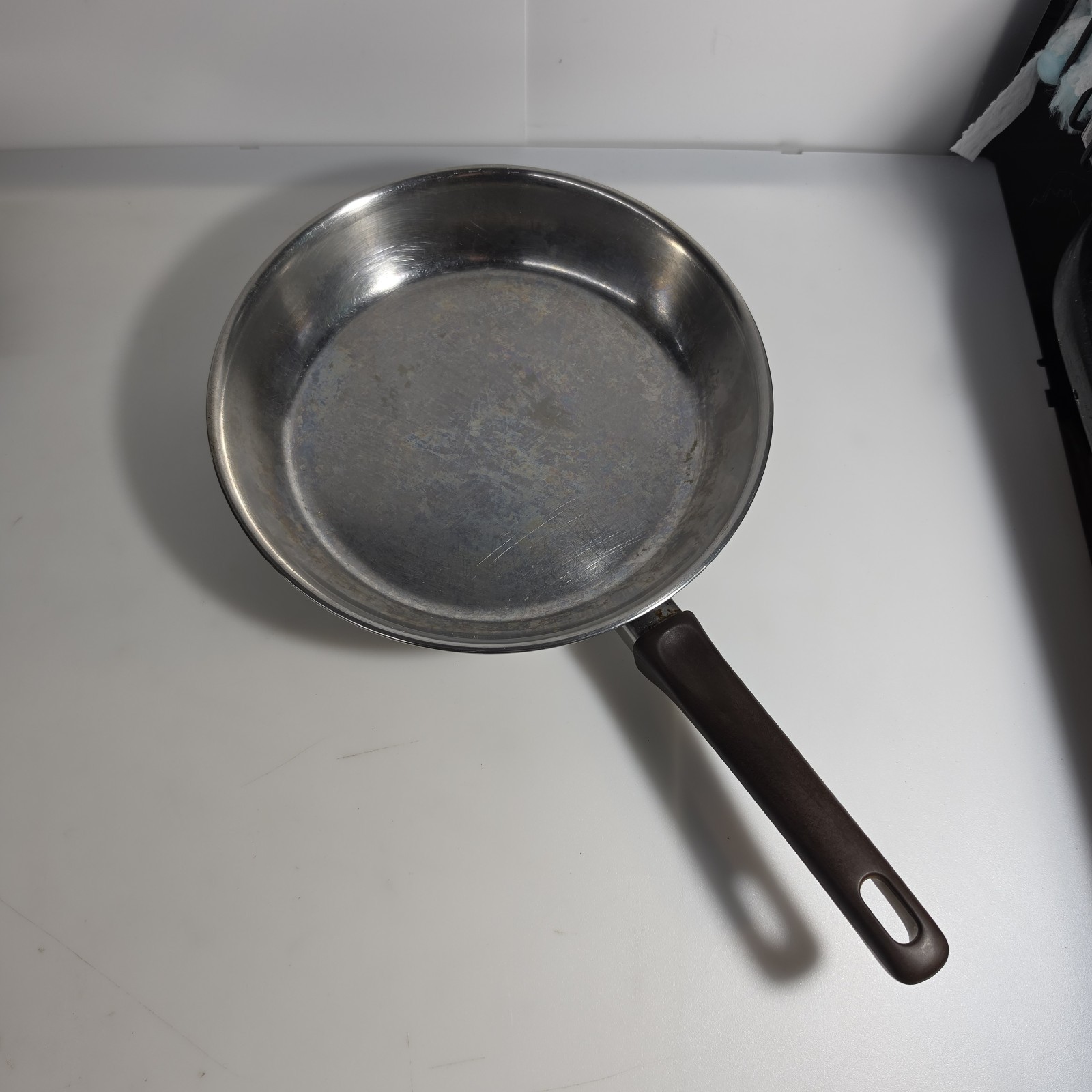 Vintage Sears Range Craft Stainless Steel 9.25 Inch Fry Pan Skillet Belgium 541