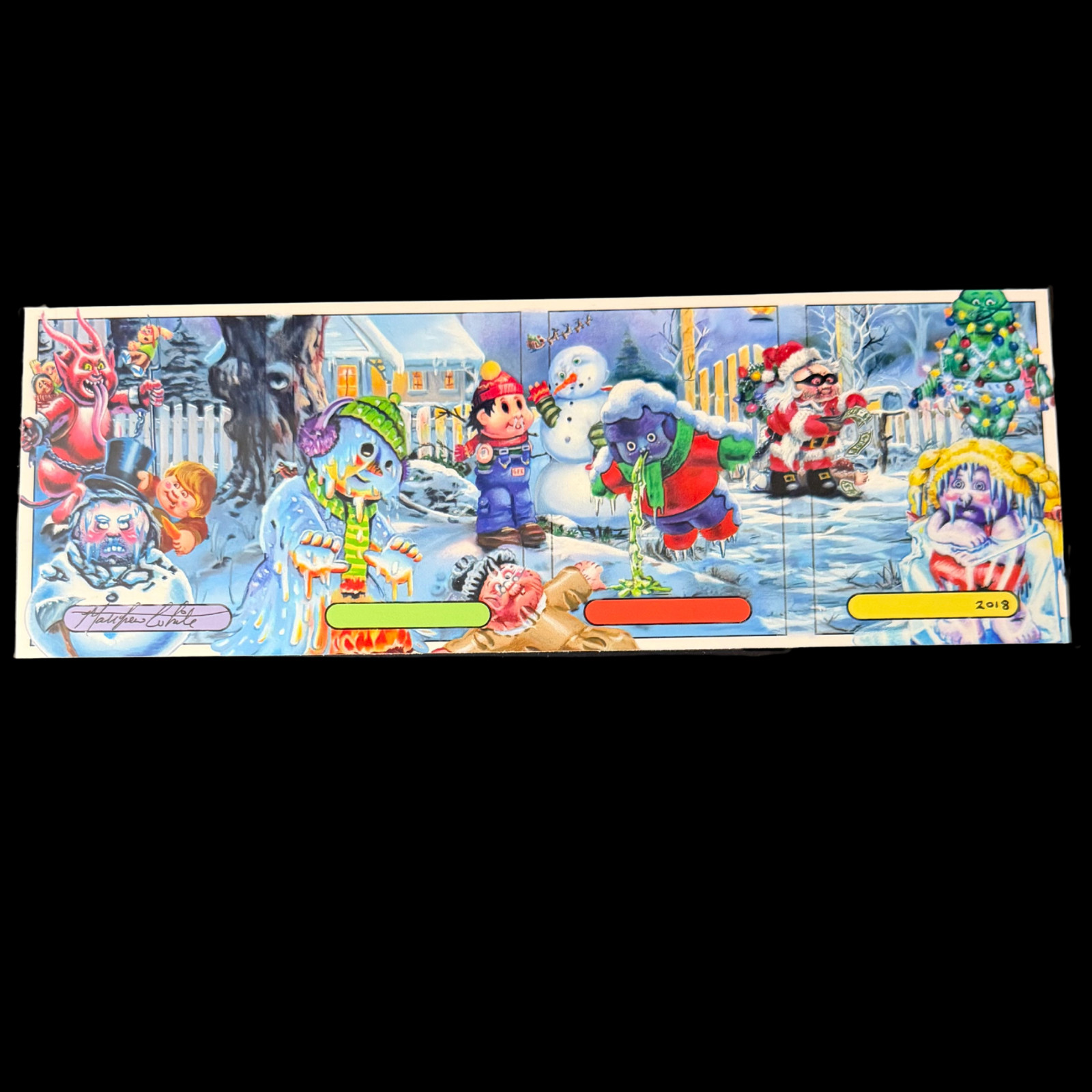 2018 GARBAGE PAIL KIDS MATTHEW WHITE WINTER SCENE SKETCH CARD