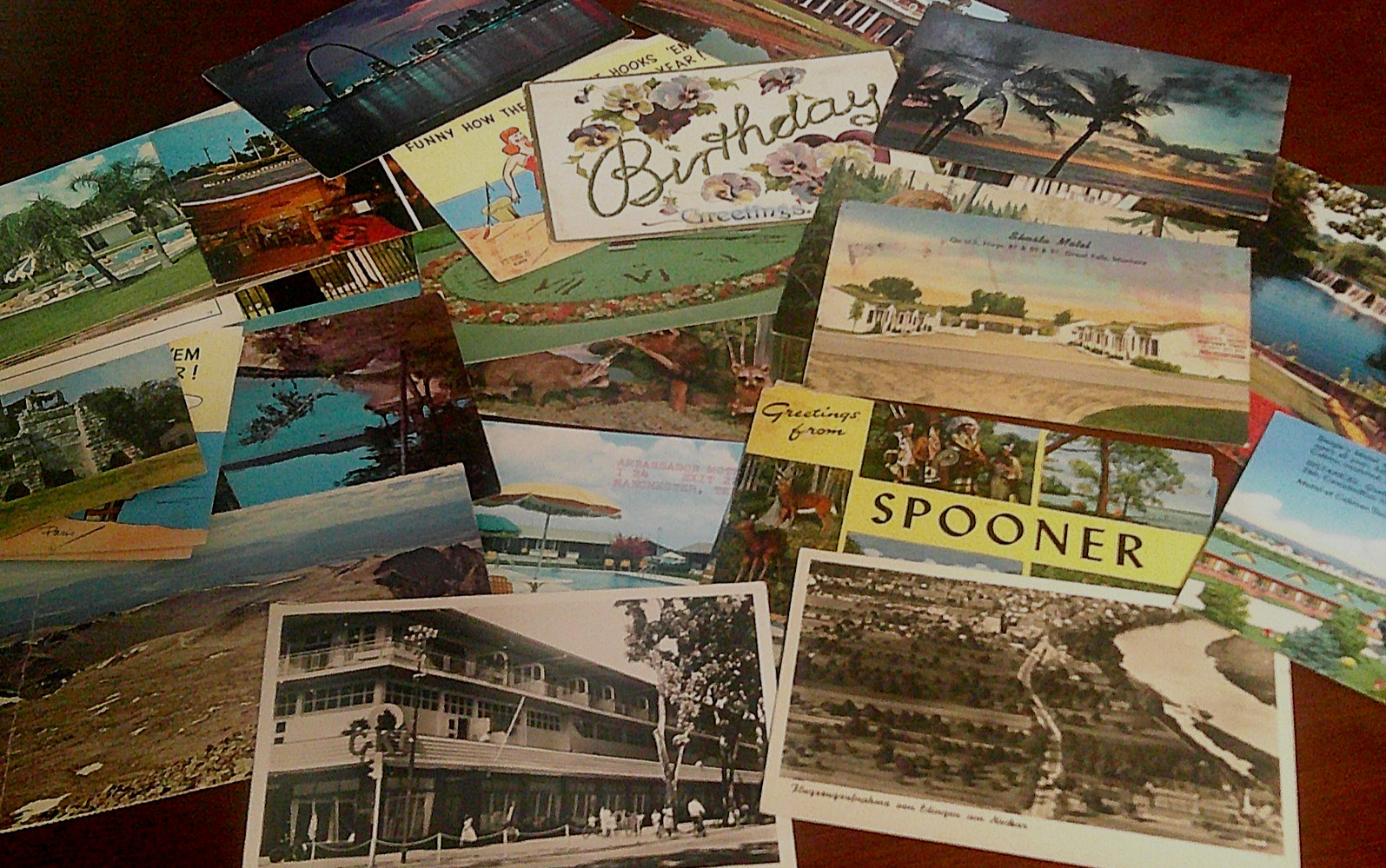50 Vintage Postcards Lot Standard Old Travel Views