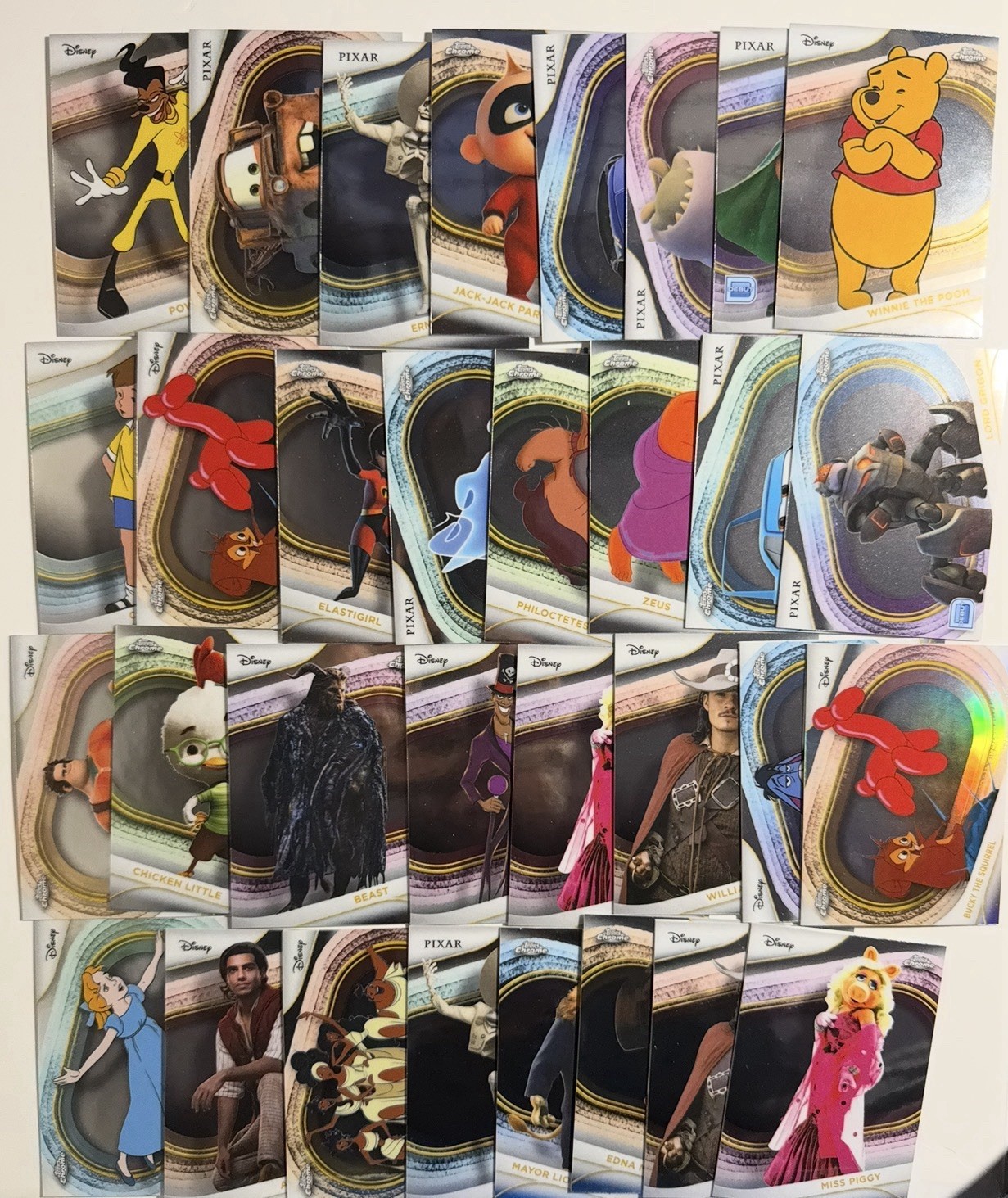2025 Topps Chrome Disney Lot (72) Base & Inserts D
