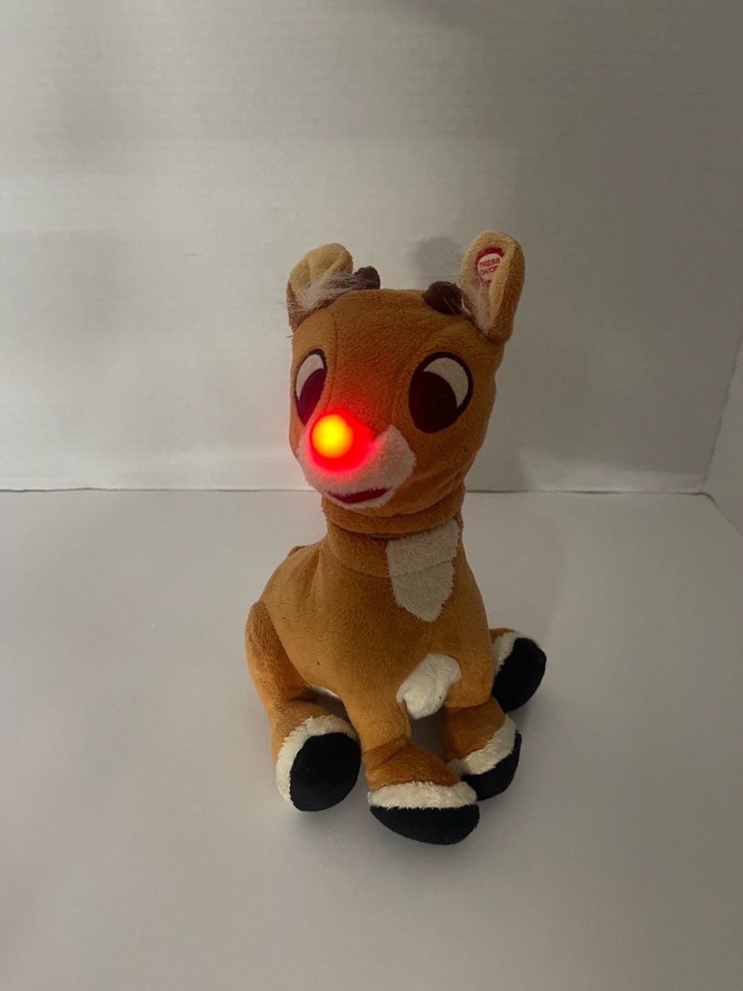 Fully Works Gemmy Rudolph The Red Nosed Reindeer Plush Light Up Nose