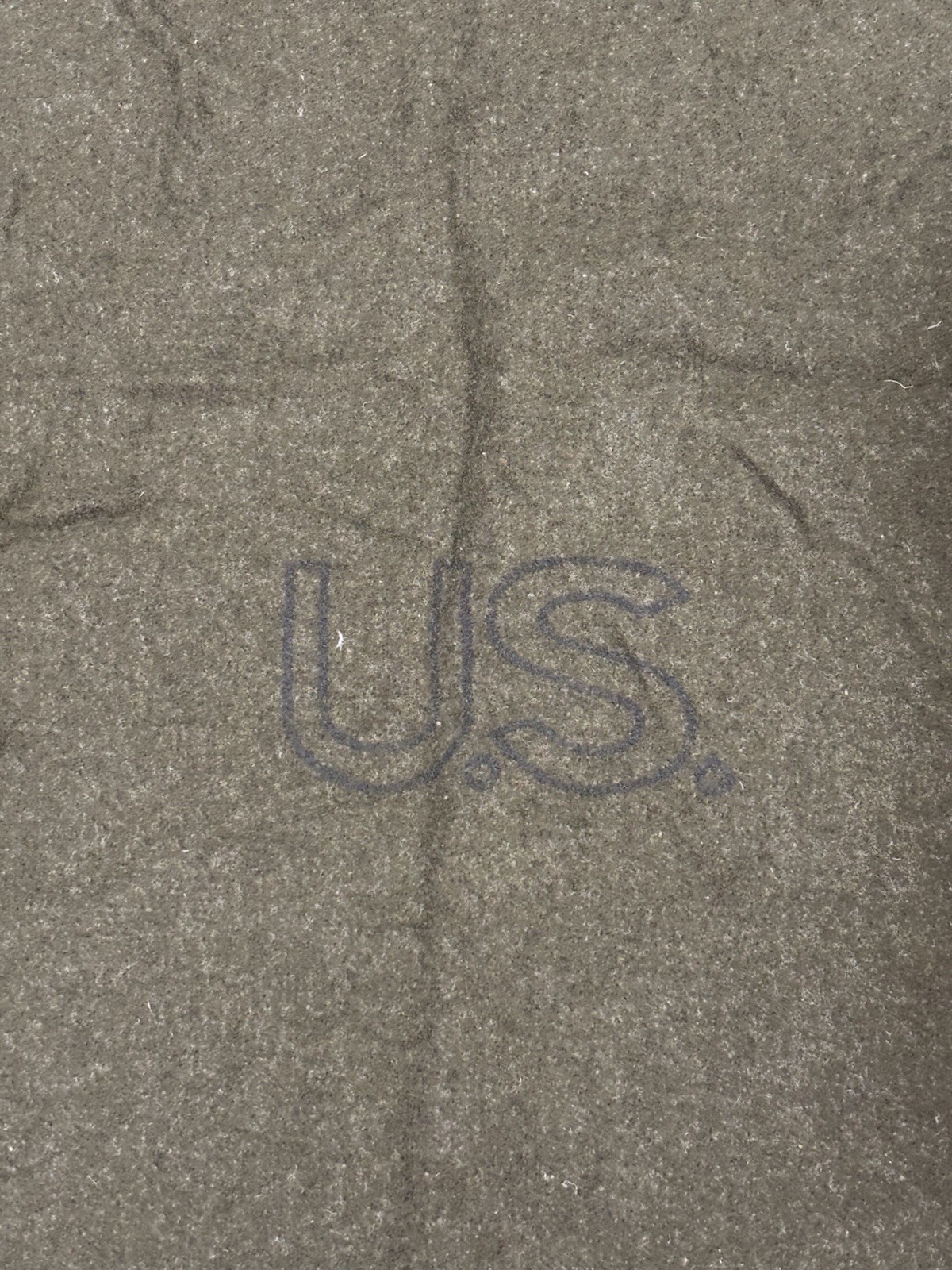 US Army Wool Blanket Military Vintage 5’ x 6’ Olive Drab Heavy Huge Woolrich