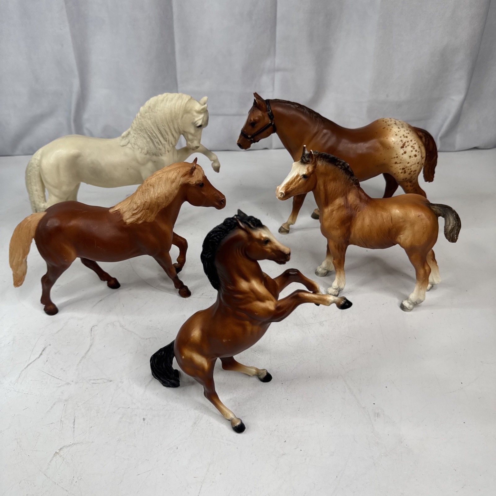 Lot Of 5 Vintage Breyer Horses Collectible Figures USA