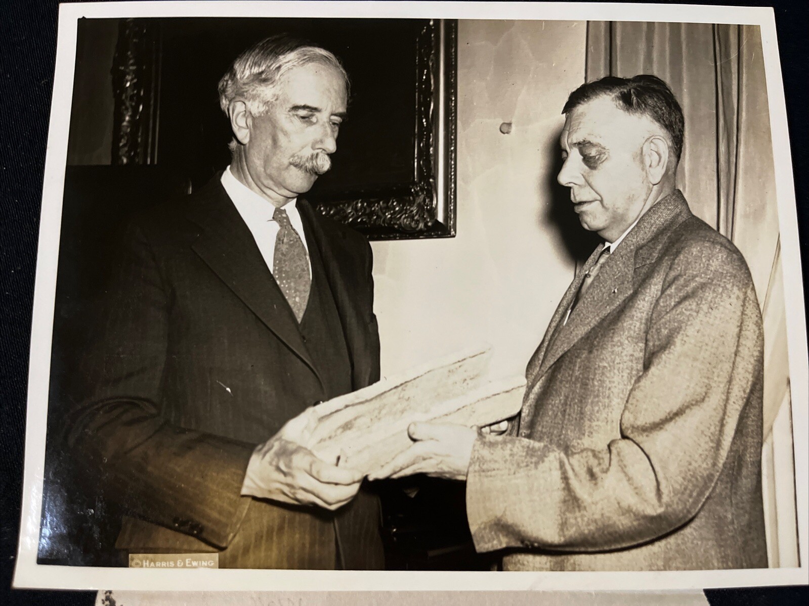 1937 Dr C Abbott Smithsonian Professor Robb Cornell Farm Tile Type 1 Press Photo