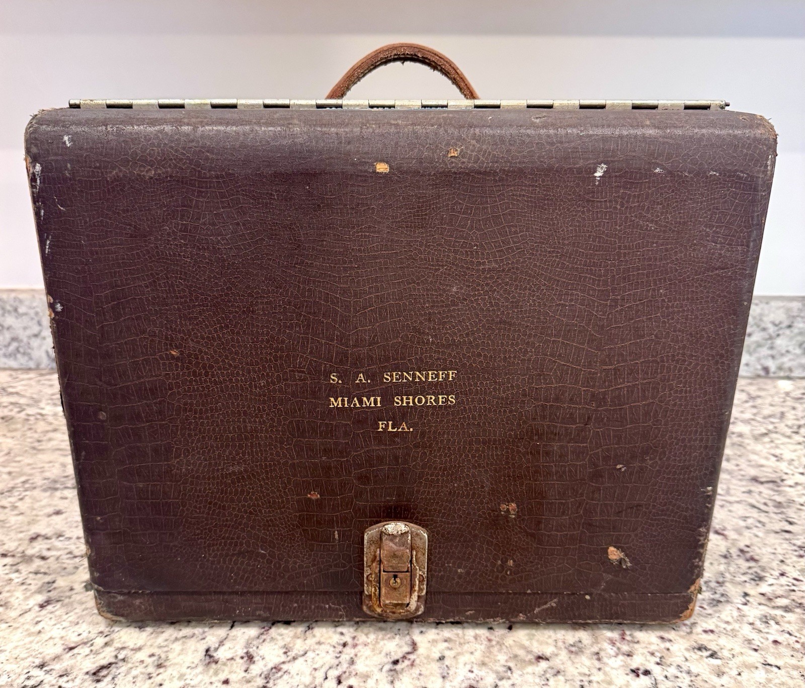 Vintage Bullseye Pistol Range Box - Miami Shores Police Chief S.A. Senneff