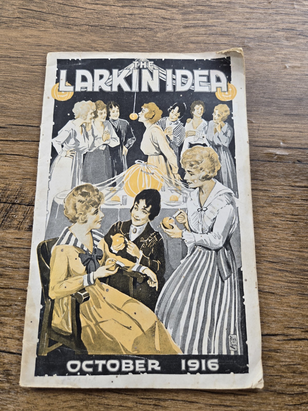 1916 Larkin Idea October Antique Booklet Orange Black Halloween Party