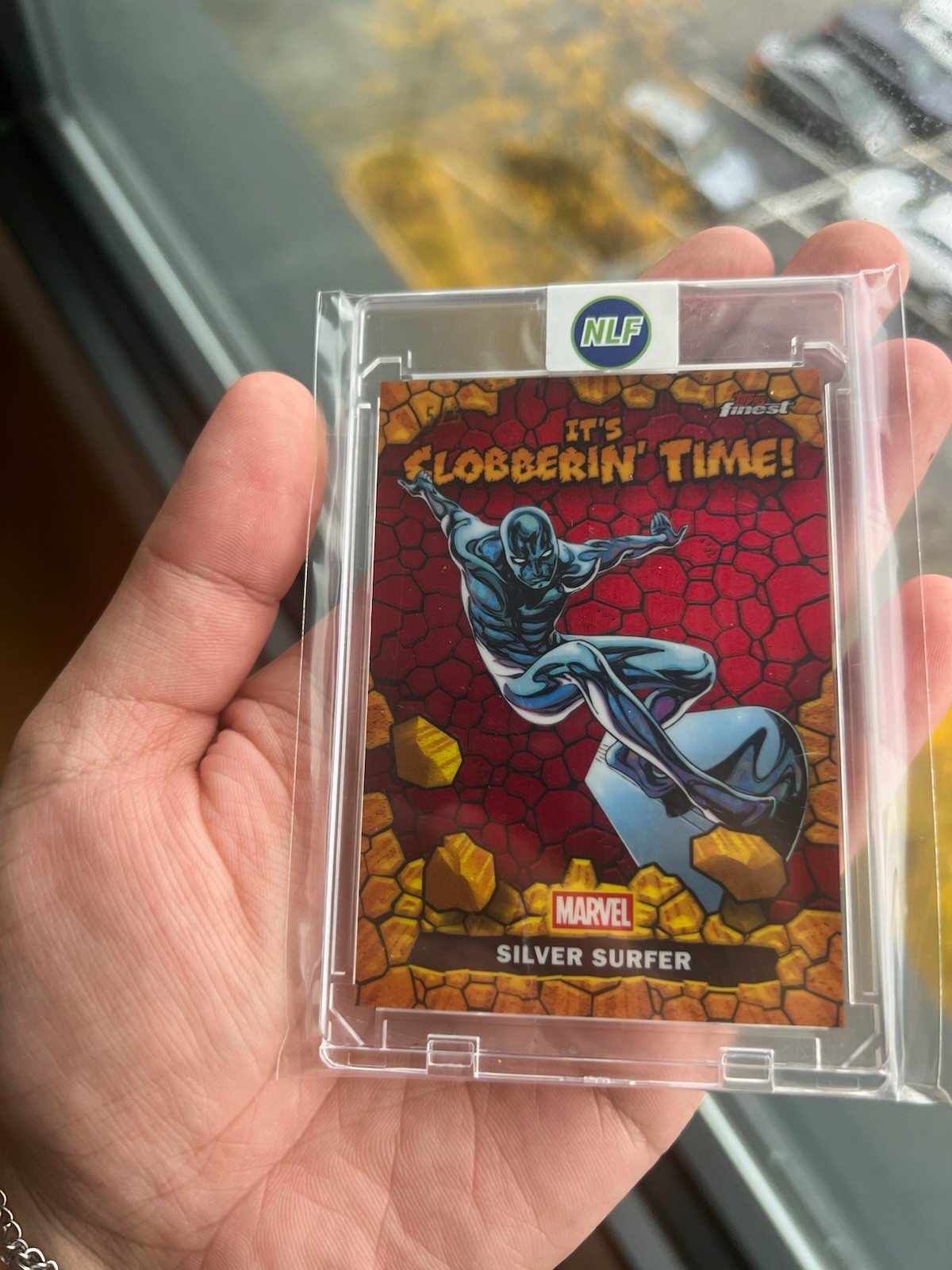 2026 Topps Finest Fantastic Four Silver Surfer CT-18 Clobberin' Time Red /5