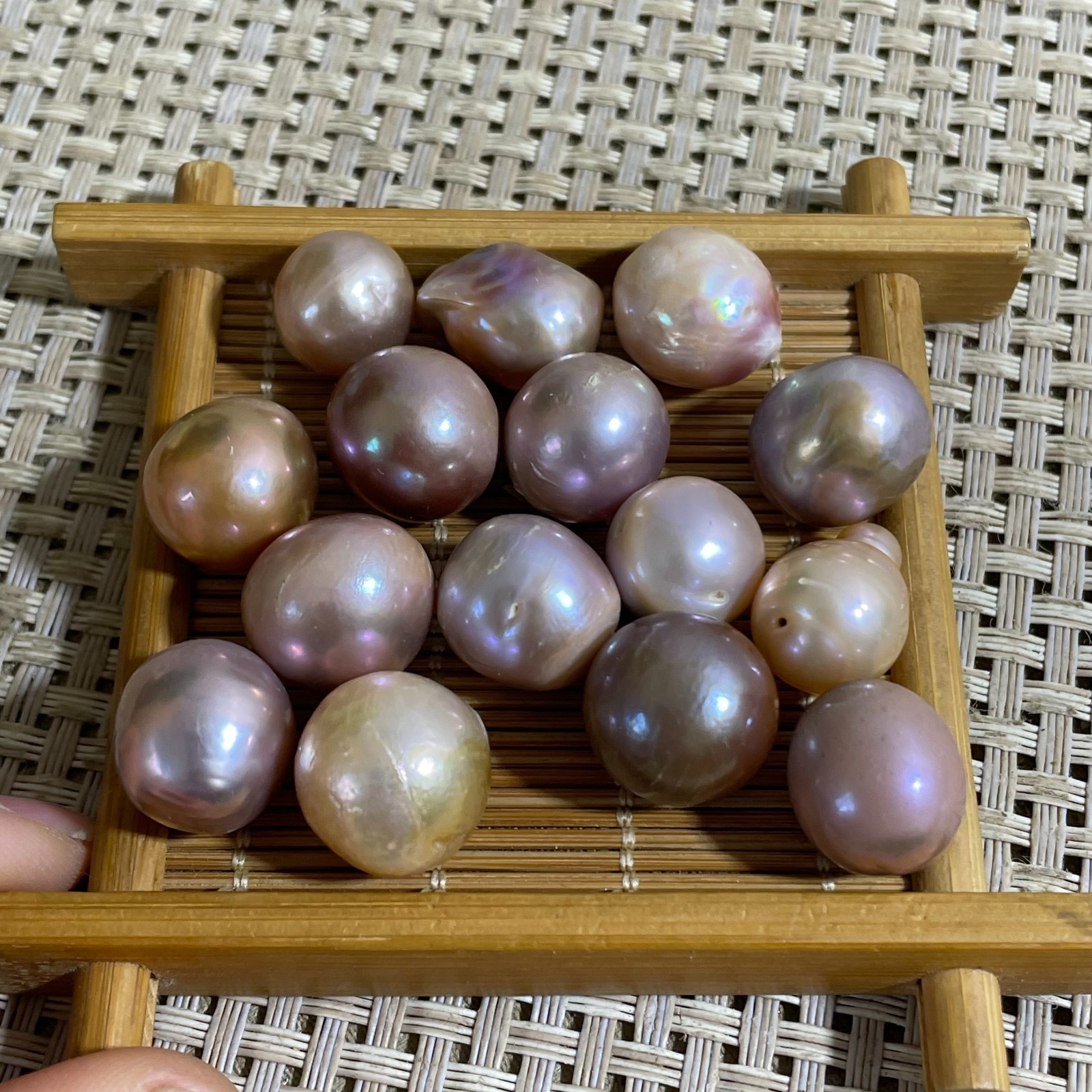 15pcs 57g  large size Natural South See Freshwater Genuine Pearl Loose Gemstone