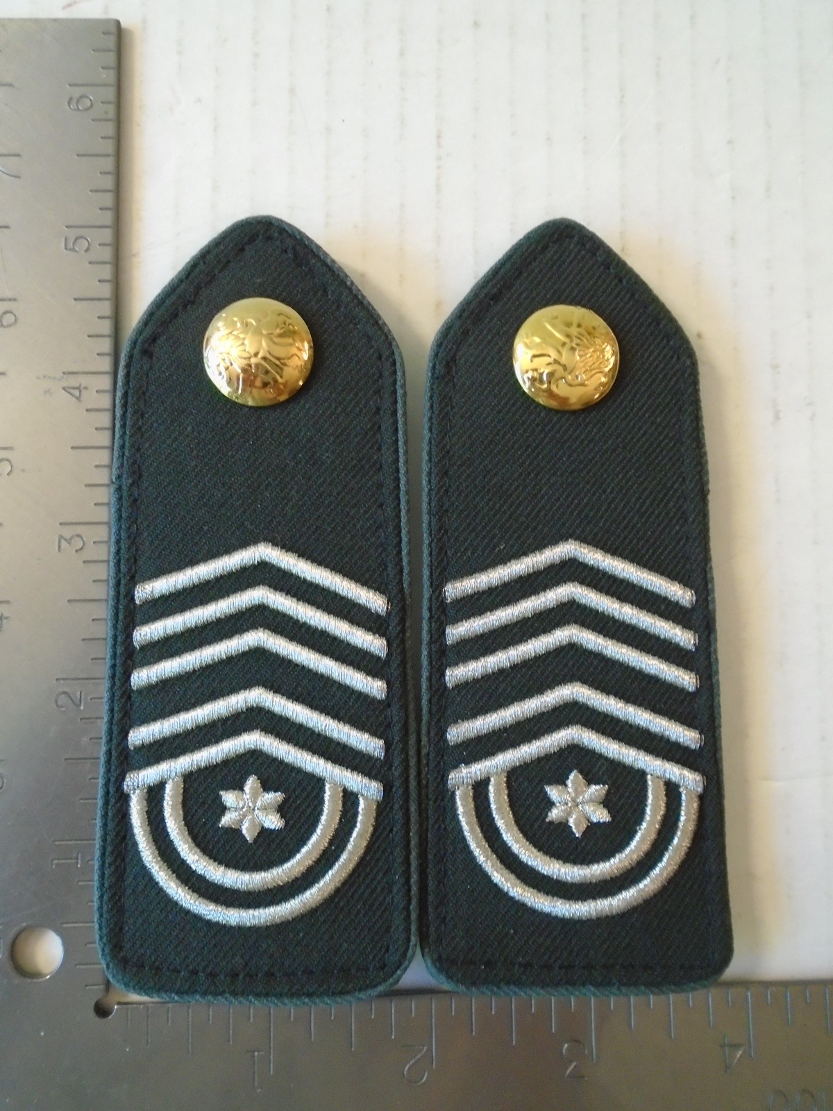 Original, Vintage UNUSED Belgian Army Adjudant-Chef Shoulder Boards - Male