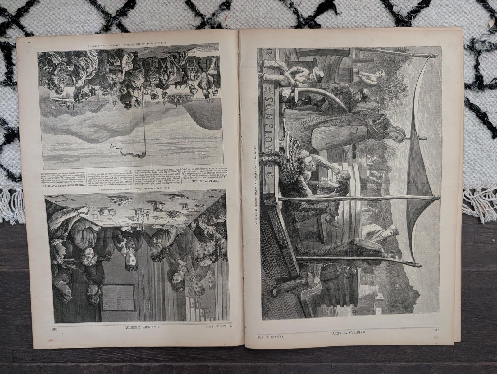 Oct 18 1873 Harpers Weekly, Thomas Nast Panic of 1873, Wall Street Ruins