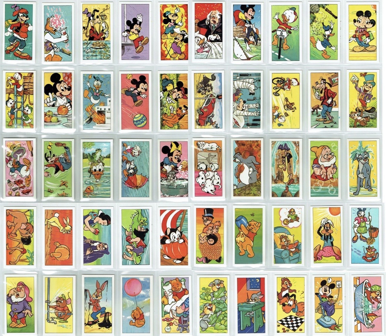 Vintage 1977 Bassett Cigarette Cards • Disney Health and Safety • Set of 50 • MT