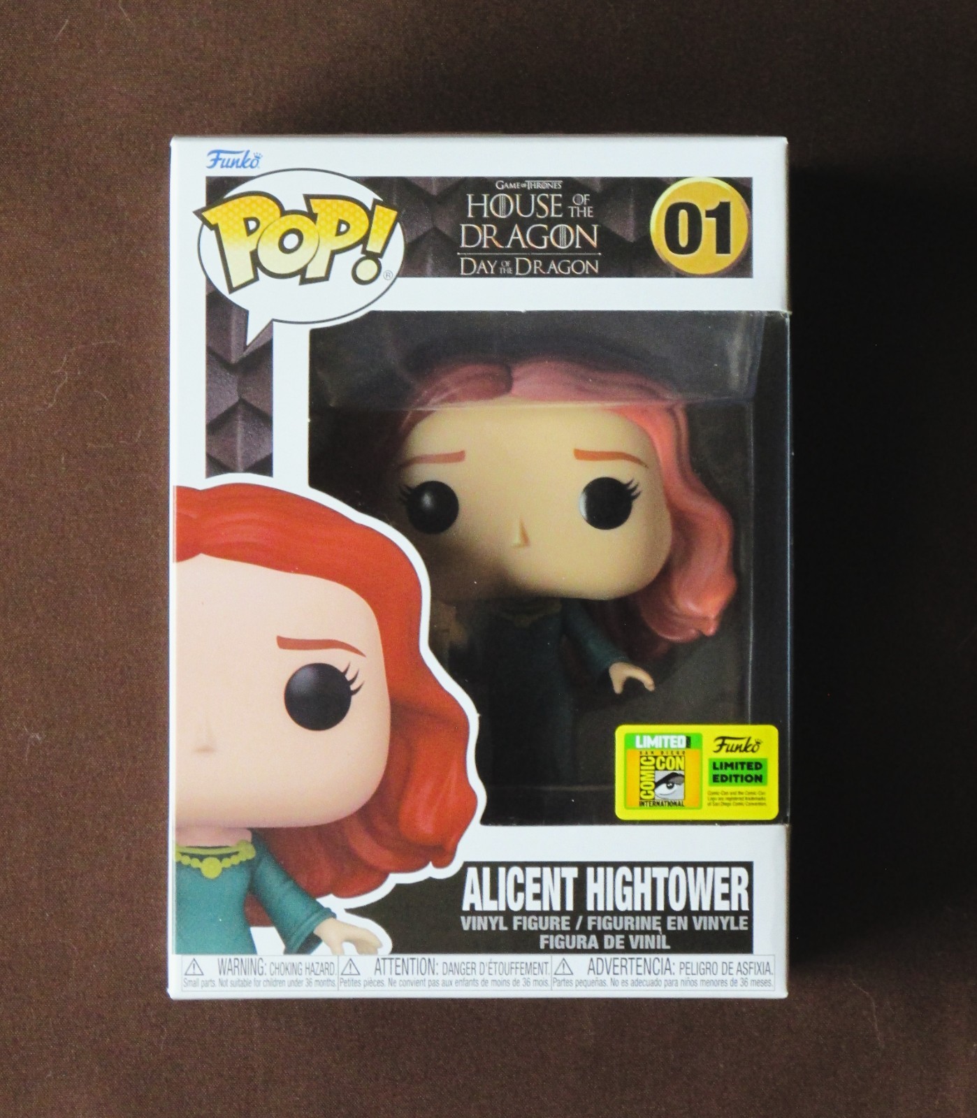 NEW  Funko Pop Alicent Hightower #01 - Official 2022 SDCC  Mint House of Dragon