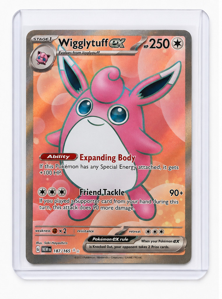 Wigglytuff ex 187/165 Ultra Rare Full Art Pokemon 151 SV2a Near Mint NM