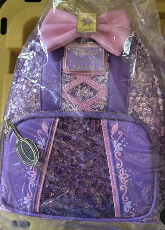 Sequin Rapunzel Disney Tangeled loungefly backpack NWT Grail Rare
