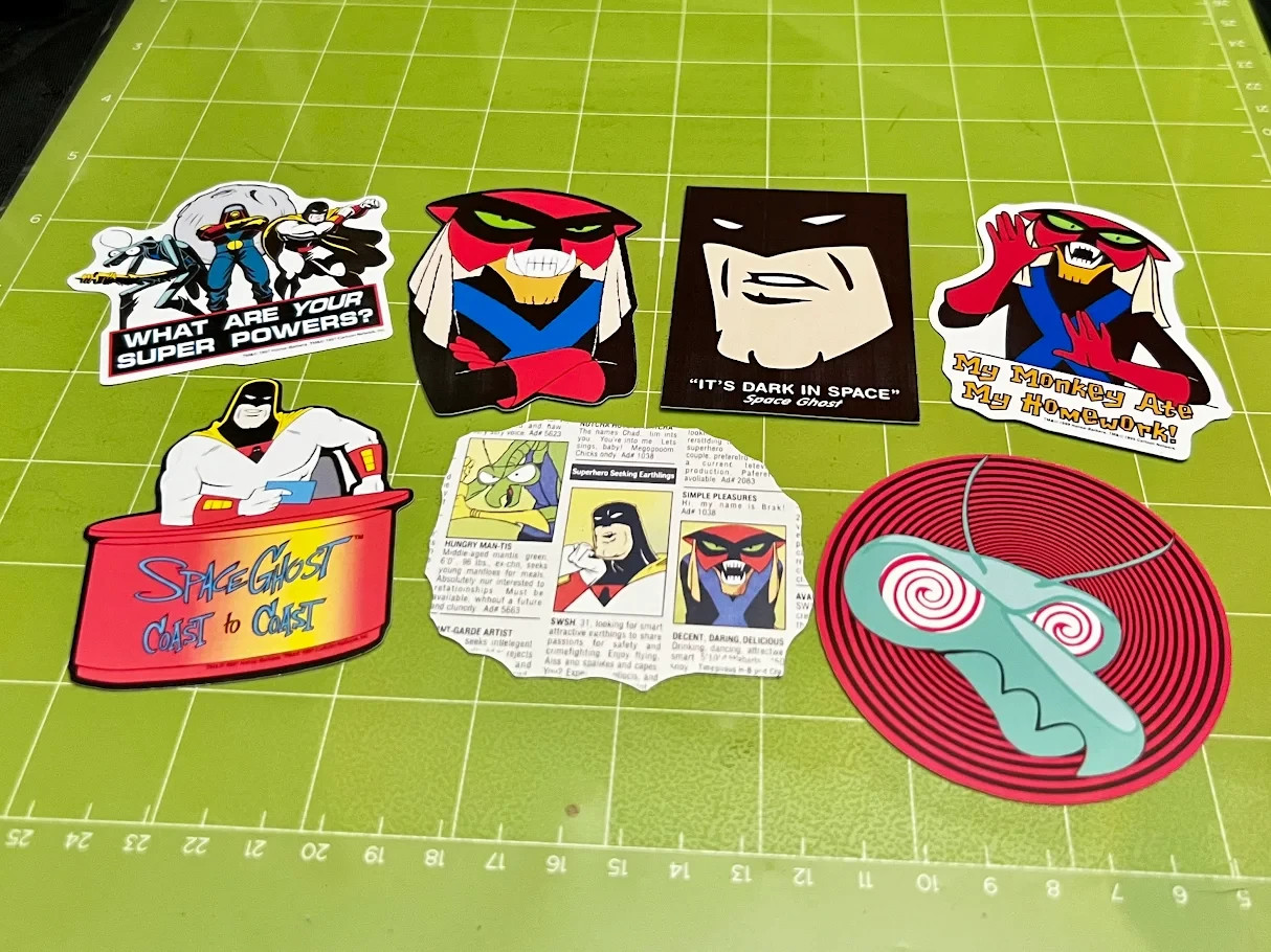 Space Ghost Coast to Coast - Set of 7 Stickers